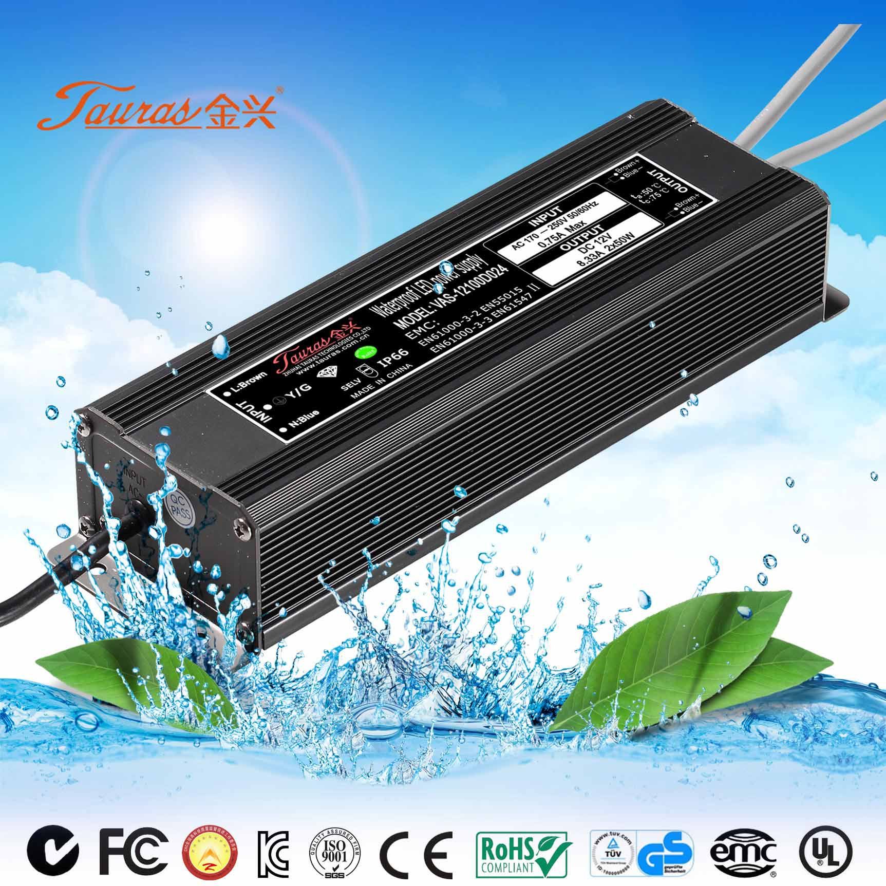 30W-300W EMC Proof Pfc>0.9 IP67 12V SAA Switching Power Supply